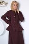 Trend style front snap jacket elastic hem hijab two-piece set - 3