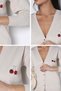 Women's embroidered knit cardigan - 5