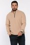 High Collar Jacquard Half Zipper Men's Sweatshirt - 2