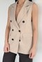 Women's Double-Breasted Collared Lined Vest - 3