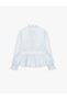 X Selected by Melis Ağazat - Long Sleeve Stand Collar Ruffled Peplum Blouse - 7