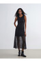 Trendy Picks from Kübra Butik: Off-the-Shoulder Lace Dress with Yoke Detail - 3