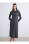 Trendy Picks from Kübra Butik: Off-the-Shoulder Corded Fabric Knit Dress - 3