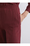 Women's Textured Wide-Leg Pants with a Waistband - 5
