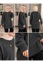 Anthracite Crew Neck Oversized Women's Knitwear Tunic - 6