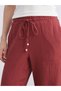 Trendy Picks from Kübra Butik: Textured Muslin Women's Pants with a Drawstring Waist - 6