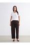 LCW EVERYDAY Brown Raschel Solid Loose & Oversized Wide-Leg Women's Pants—The ALITA CITY Difference - 2