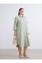 Trendy Picks from Kübra Butik: Textured Muslin Shirt Dress - 3