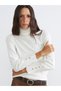 TWO MT SHOP QUALITY LCW Vision Ecru Boat Neck Women's Knit Sweater