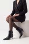 Women's Pointed Toe, Slim-Leg, High-Heeled, Zip-Up Boots by Derlis, Black - 2