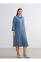 Trendy Picks from Kübra Butik: Textured Muslin Shirt Dress - 3
