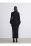 Trendy Picks from Kübra Butik: Straight-Cut, Mock Neck Knit Dress with Yoke Detail - 6