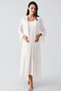 Ecru Viscous Maternity Dressing Gown Nightwear Set - 12401
