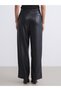 LCWAIKIKI Classic Black Faux Leather Straight-Leg Standard & Regular Wide-Leg Women's Pants—The ALITA CITY Difference - 5
