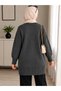 Anthracite Crew Neck Oversized Women's Knitwear Tunic - 7