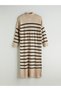 I Dik Roba Collar Striped Knitwear Dress from Freezen Store - 8