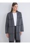 I Shawl Roba Collar Checkered Embroidered Women's Knitwear Cardigan from Freezen Store - 2