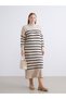 I Dik Roba Collar Striped Knitwear Dress from Freezen Store - 3