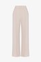 Ecru Modal High Waist Straight Leg Pants - 5