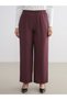 LCW Modest Plum Solid Loose & Oversized Wide-Leg Women's Pants, Featuring the ALITA CITY Touch - 6