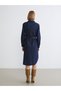 Trendy Picks from Kübra Butik: Shirt Dress with a Peter Pan Collar and a Belt, Denim Dress with a Yoke Detail - 5