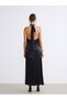 High-Quality Pieces from Çelebi Store: Satin Evening Gown with a Halter Neck - 5