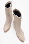 Plain Stitched Zippered Women's Heeled Boots Ten Skin - 6