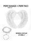 Deluxe Series Children's Gift Set: White Lace Tulle Fairy Wings and Fairy Crown, 45x40 cm - 2