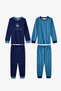Boy's Blue Rockstar Capy Cotton Long Sleeve 2-Piece Pajama Set - 5