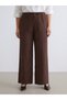 Trendy Picks from Kübra Butik: Embroidered Women's Wide-Leg Pants with a Waist Cord - 7