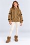 Girls' Plush, Heat-Retaining, With Bow Detail, Transitional Winter Cardigan Ak4180 - 5