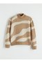 Half Fisherman Roba Collar Embroidered Women's Knitwear Sweater for Style Seekers from Uzg Store - 6