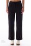 Black Modal High-Waist Straight-Leg Pants