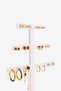 Gold-Colored Sylvaine 12-Piece Earring Set. - 2