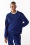 Navy Oversized Crew-Neck Sweatshirt