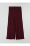 LCW Modest Burgundy Knit Straight-Leg Standard & Regular Wide-Leg Women's Pants, Featuring the ALITA CITY Touch - 5