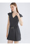 Trendy Picks from Kübra Butik: V-Neck, Waist-Defining, Belted Mini Dress - 3