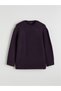 TWO MT SHOP QUALITY XSIDE Purple Boat Neck Oversized Women's Knit Sweater - 5