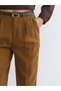 Trendy Picks from Kübra Butik: Women's Loose-Fit Pleated Pants with a Waist Belt - 4