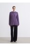 TWO MT SHOP QUALITY LCW Modest Purple Knit-Patterned Loose & Oversized Women's Tunic - 2