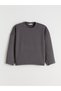 LCW Vision Anthracite Oval-Neck Women's Sweatshirt, Featuring the ALITA CITY Touch - 5