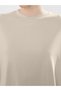 Soulife Ecru Plain Loose & Oversized Short-Sleeve Women's T-Shirt, with the ALITA CITY Touch - 5