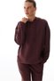 Brown Oversized Hooded Sweatshirt