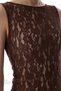 Brown Top with Draped Lace Details - 2