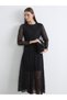 Trendy Picks from Kübra Butik: Long Lace Dress with Tulle - 3