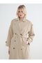 Trendy Picks from Kübra Butik: Women's Double-Breasted Collared Belted Trench Coat - 4