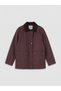 Trendy Picks from Kübra Butik: Velvet Stand-Up Collar Girls' Water-Repellent Jacket - 3