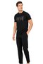 6125 Men's Black Short Sleeve Round Neck Pajama Set