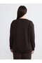 TWO MT SHOP QUALITY Soulife Brown Plus-Size Oval-Neck Rhinestone Women's Sweatshirt - 4