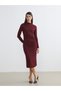 Trendy Picks from Kübra Butik: Straight-Cut, Mock Neck, Ruched Dress
